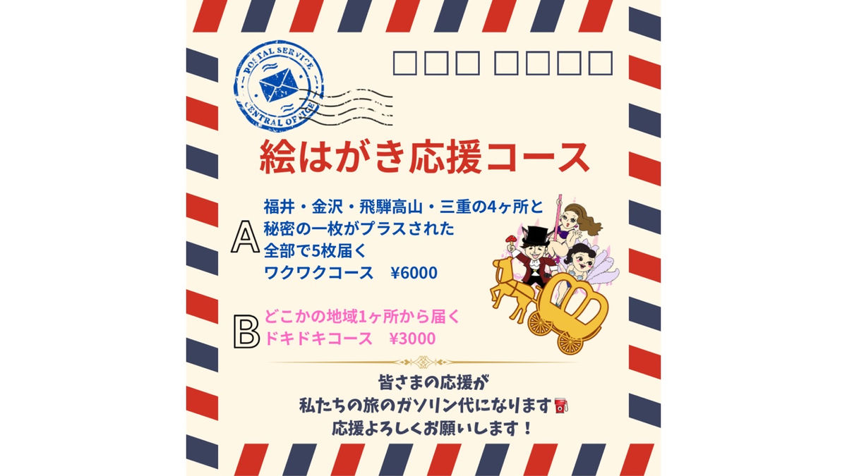 絵はがき応援コースとは
